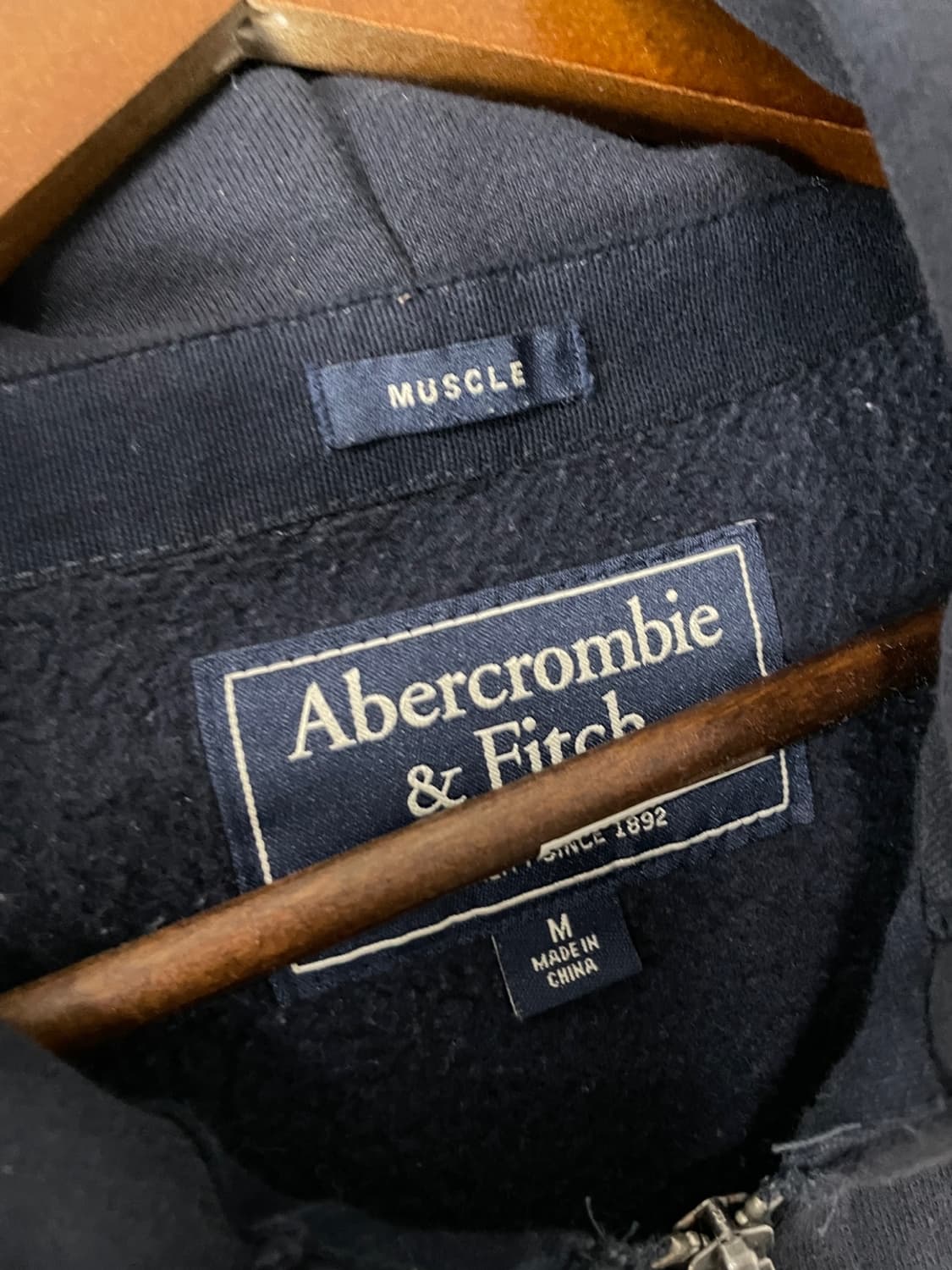 아베크롬비 아치 로고 후드집업 상품이미지5