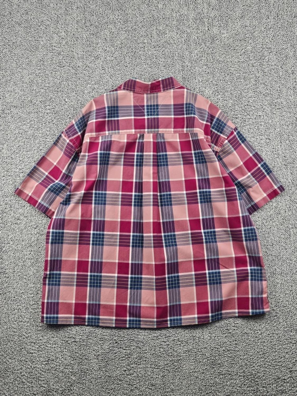 타미힐피거 체크 하프 반팔 셔츠 크롭커스텀 ( 2XL ) / 11912 상품이미지3