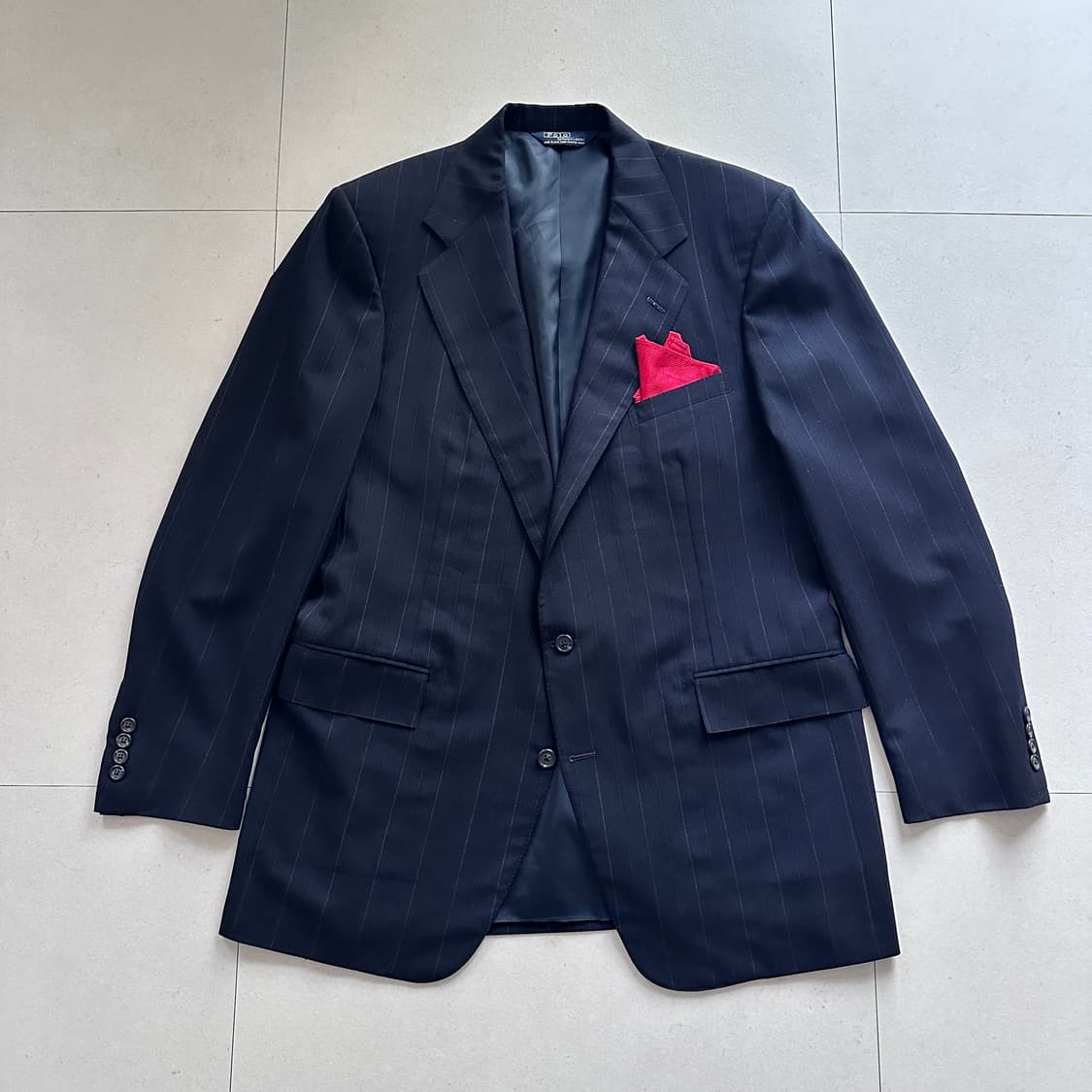 90s 폴로 랄프로렌  MADE IN USA 핀스트라이프 블레이져 자켓 상품이미지1