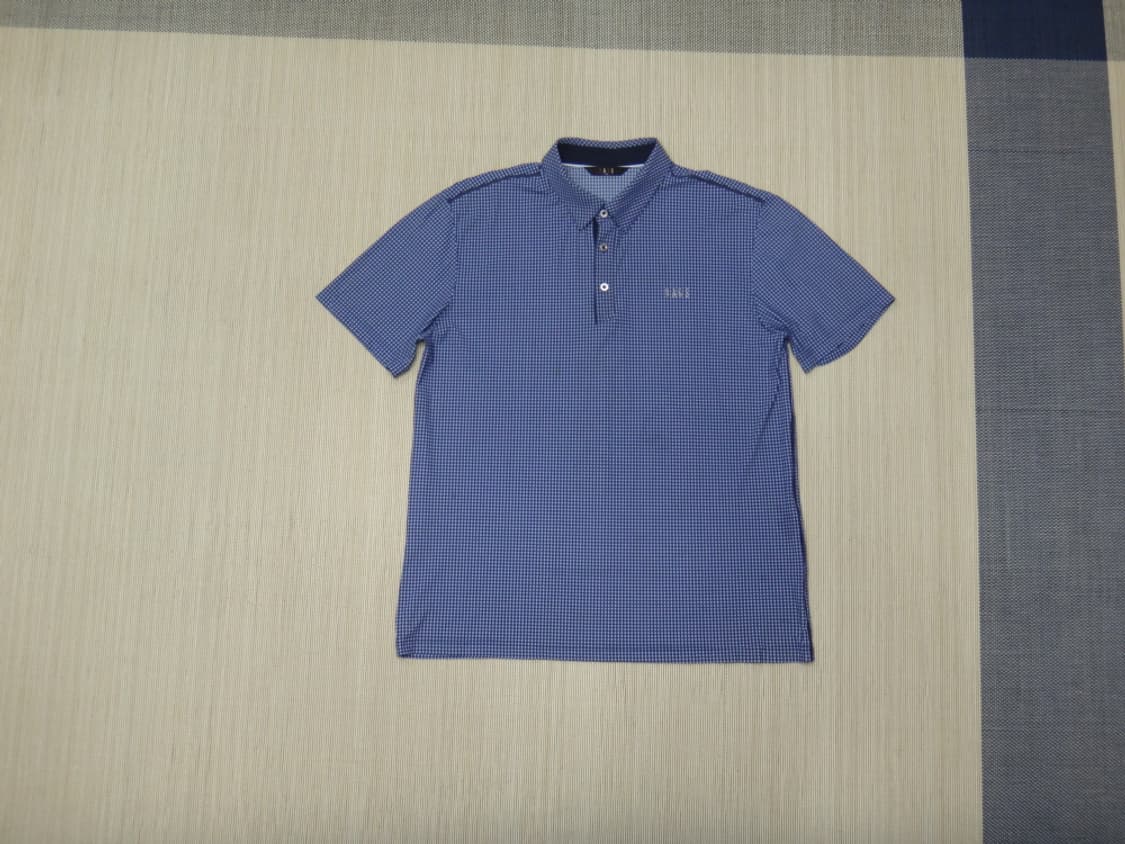 (2XL) 닥스골프 깅엄체크 남성 스판 반팔 티셔츠 상품이미지1