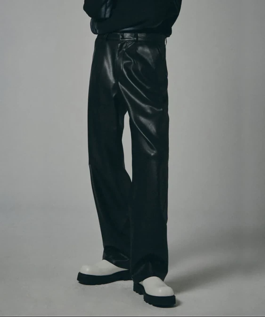 스페로네 레더 가죽 팬츠-블랙 상품이미지5