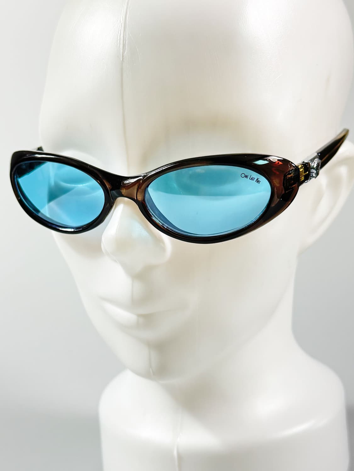 90s One Last Kiss 볼드 오벌 블루 틴트 빈티지 선글라스 상품이미지8