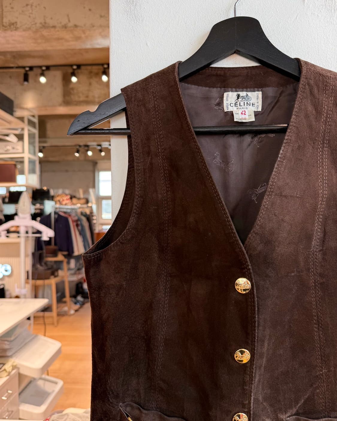 셀린느 브라운 스웨이드 베스트 자켓  상품이미지4