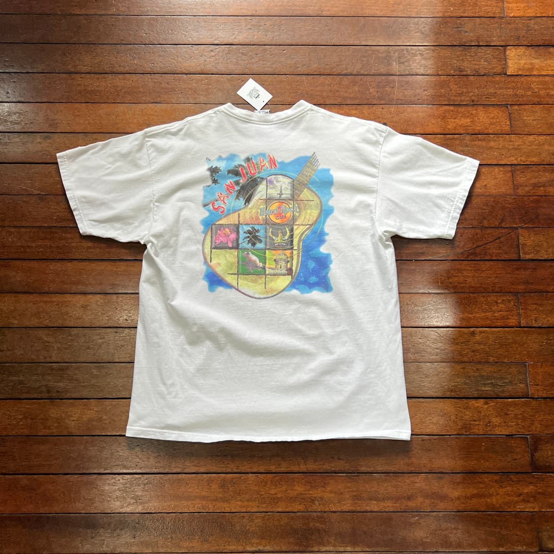 90's 하드락 카페 산후안 프린팅 반팔 티셔츠 상품이미지7