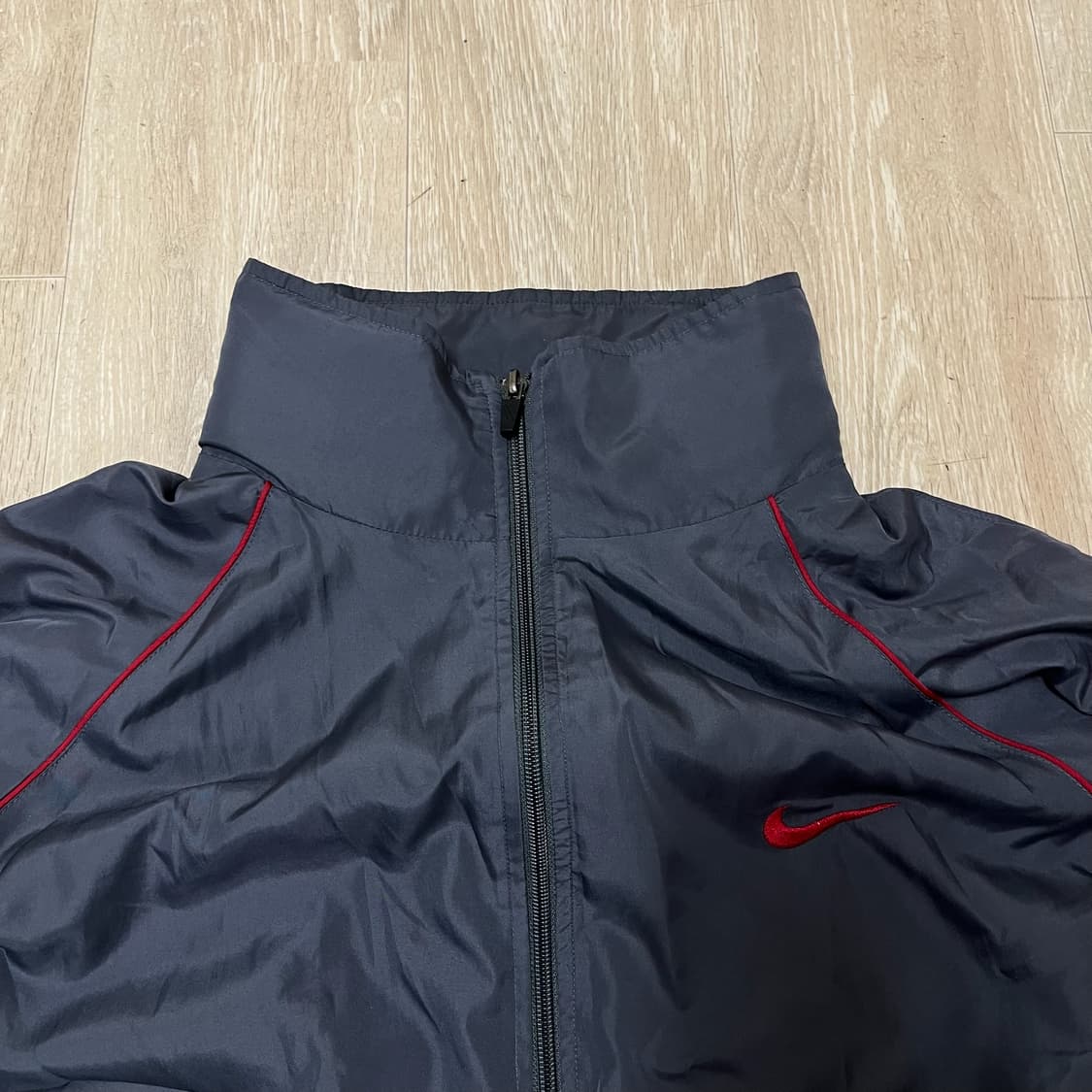 나이키 빅로고 배색 라인 바람막이 자켓 [다크그레이] L/100 상품이미지2