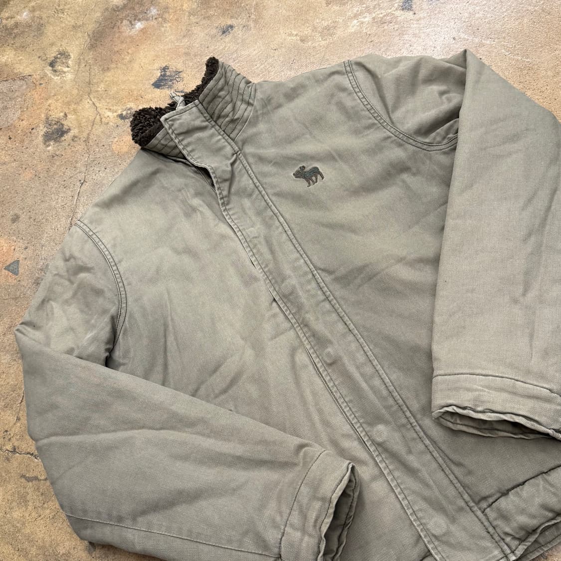 [정품/L] 아베크롬비 카키색 안감 털 자켓 b15 상품이미지1