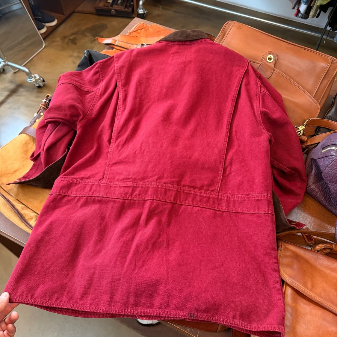 90S 에디바우어 코듀로이패턴 디테일 헌팅자켓 L XL 추천 상품이미지6