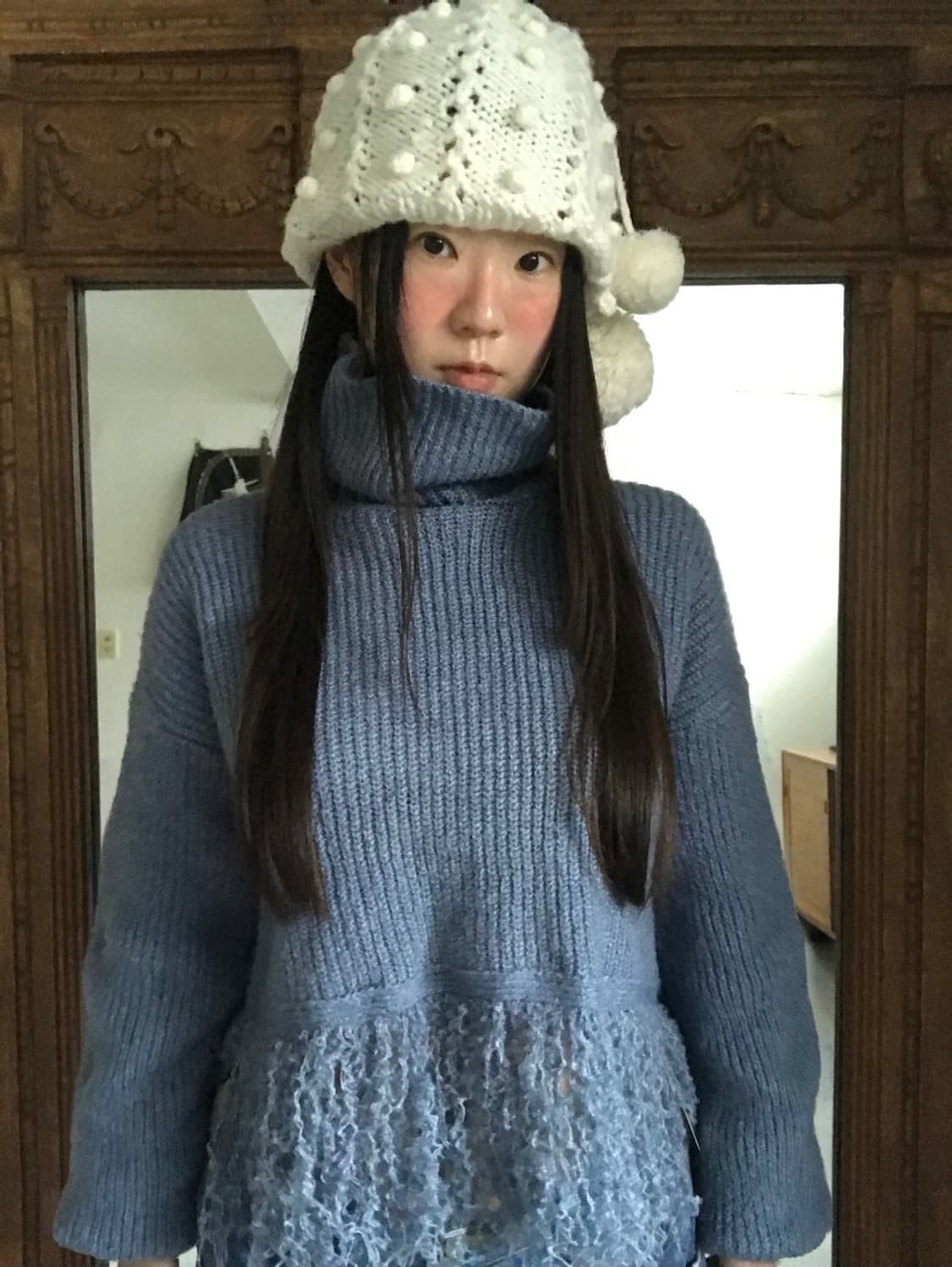 vintage tassle turtle neck knit 상품이미지3