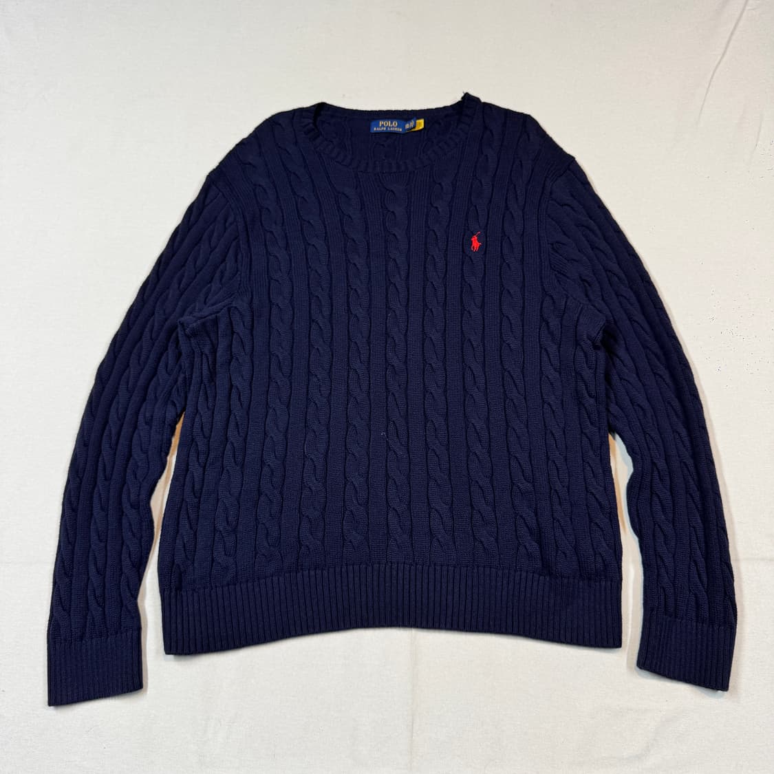 XXL) 폴로 랄프로렌 케이블 꽈배기 니트 신형 큐알탭 상품이미지1