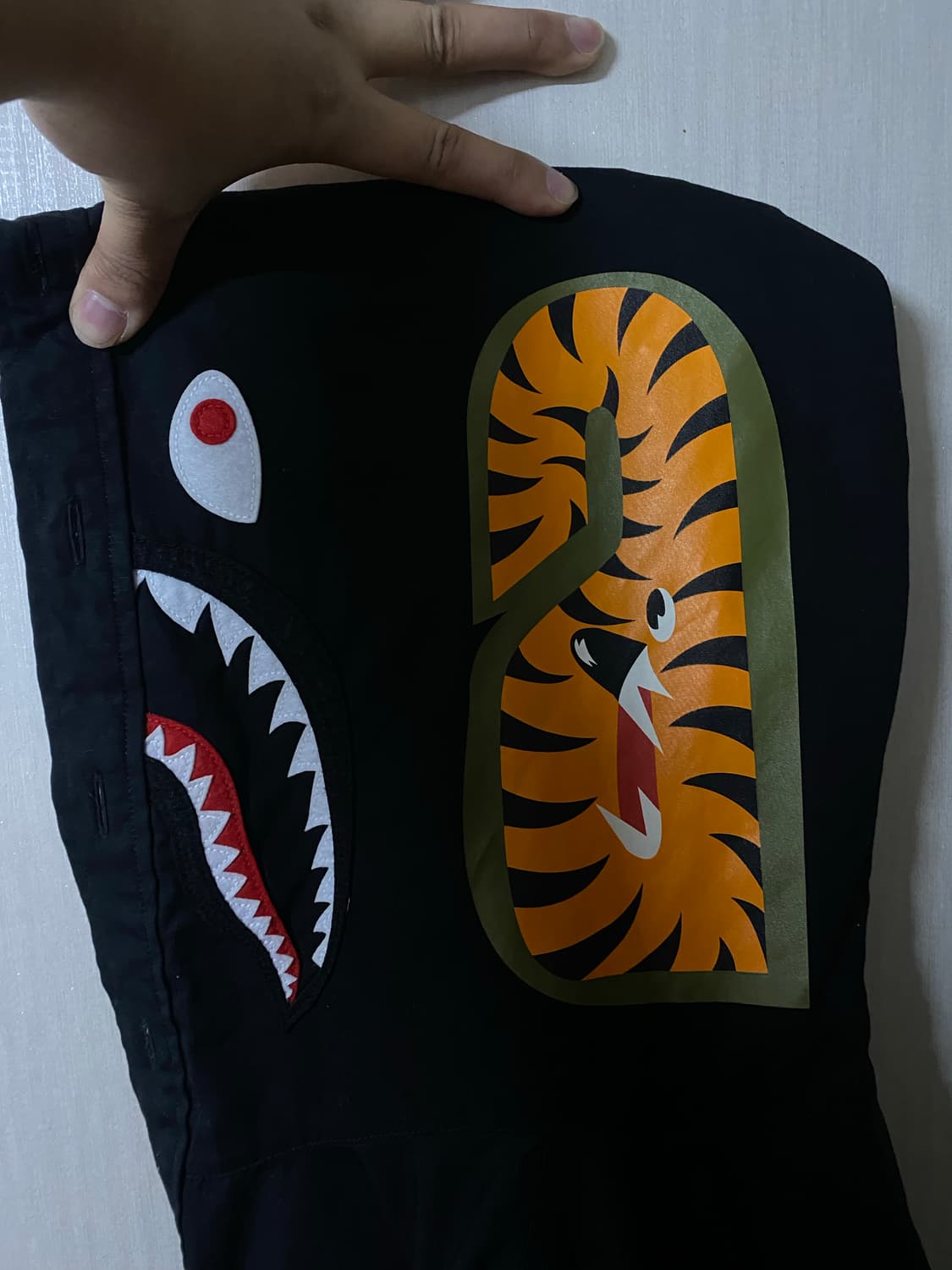 A bathing ape 샤크 후드 셔츠 L 상품이미지5