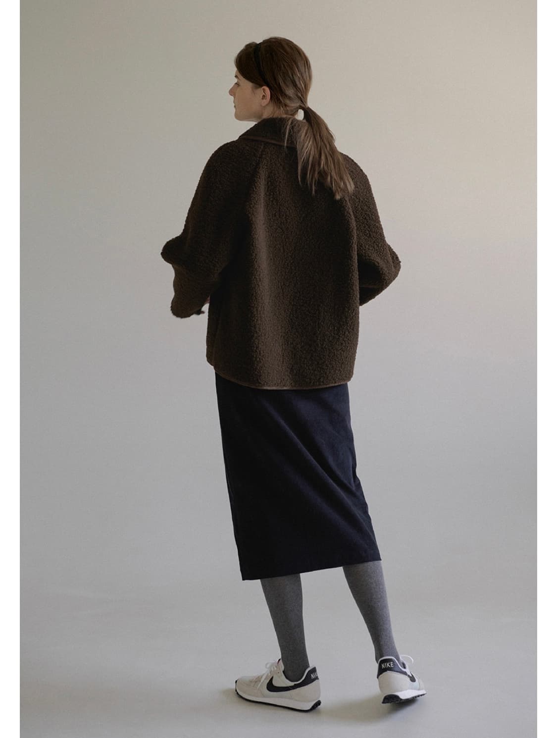 새상품❤️이슈넘버 1.27 부클 자켓 브라운 상품이미지4