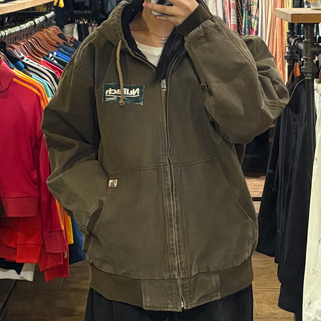 [HI] VTG DRI-DUCK 피그먼트 데님 워크헌팅 자켓 브라운 상품이미지2