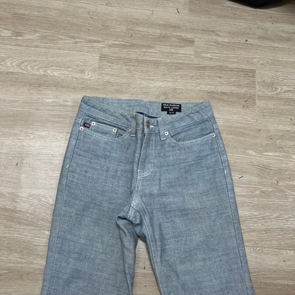 폴로 진스 여성 부츠컷 플레어 워싱 데님 청바지 [연청] 64-92 상품이미지2