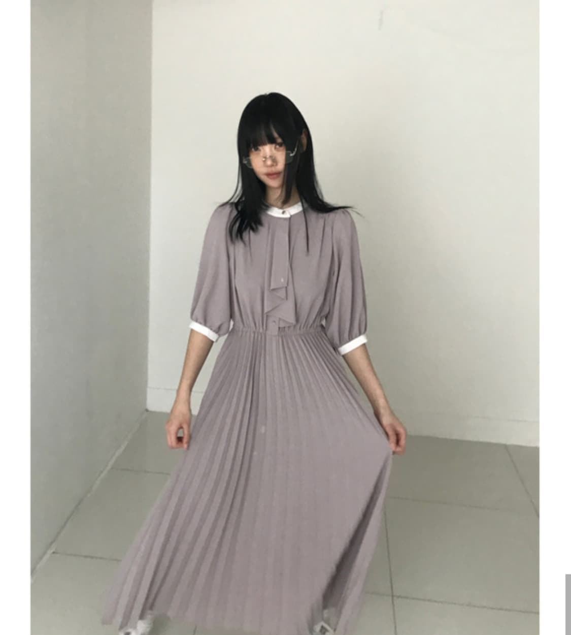 팜므뮤즈 빈티지 카라 원피스 상품이미지3