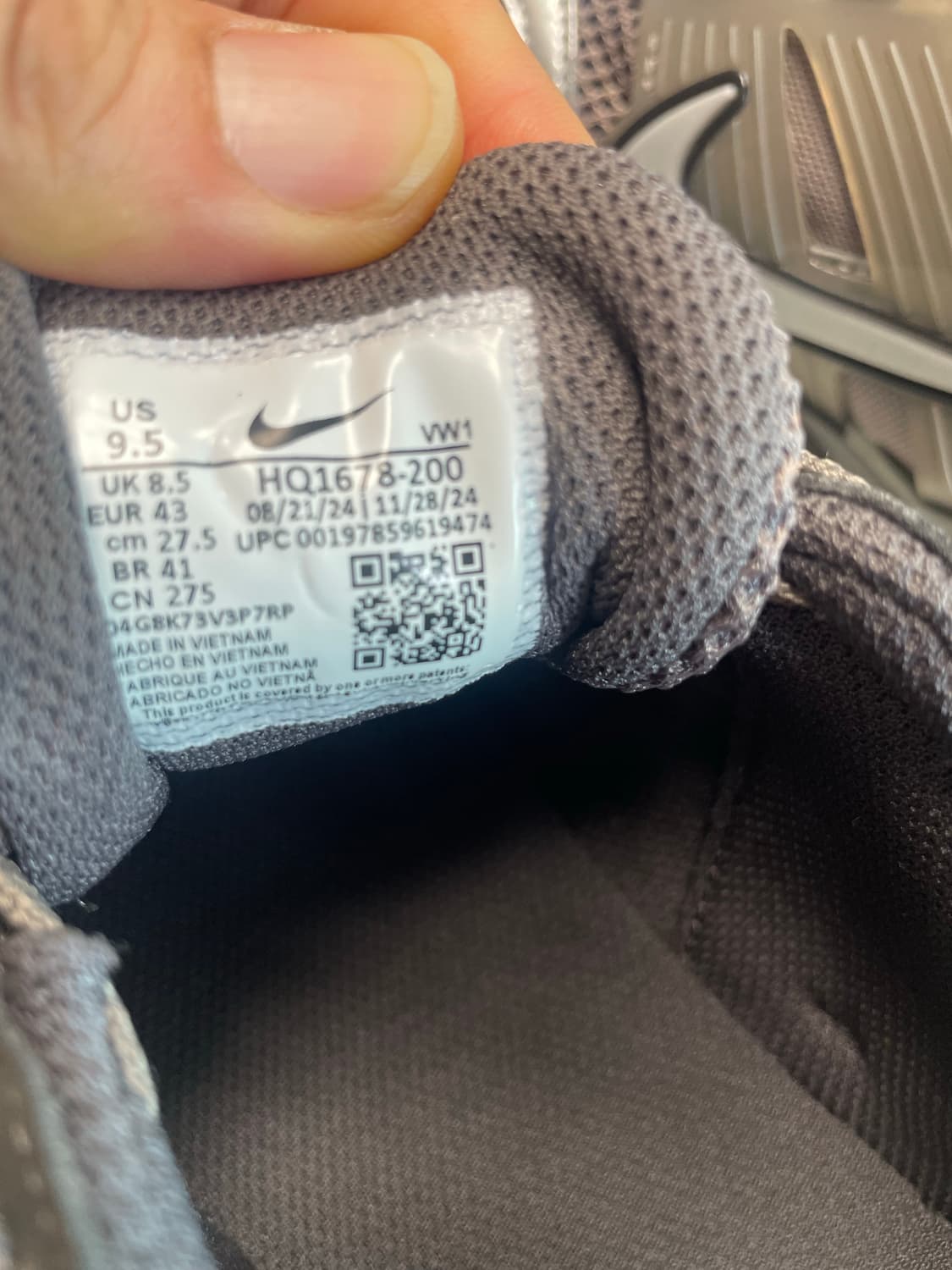 나이키 V2K 런 운동화 케이브 스톤/메탈릭 실버 275 상품이미지3