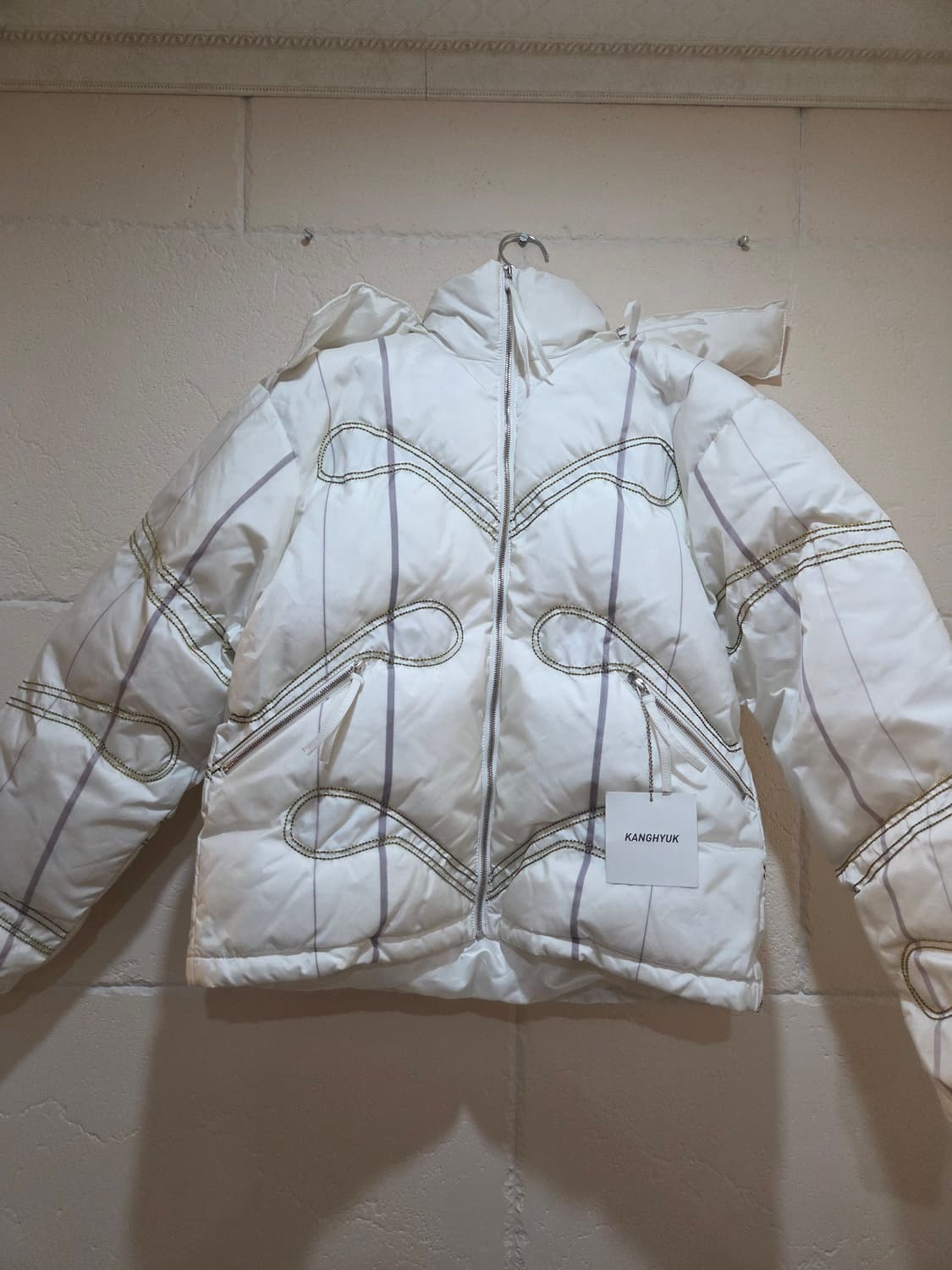 강혁 퀄팅 에어백 구스다운 파카 M사이즈 상품이미지1