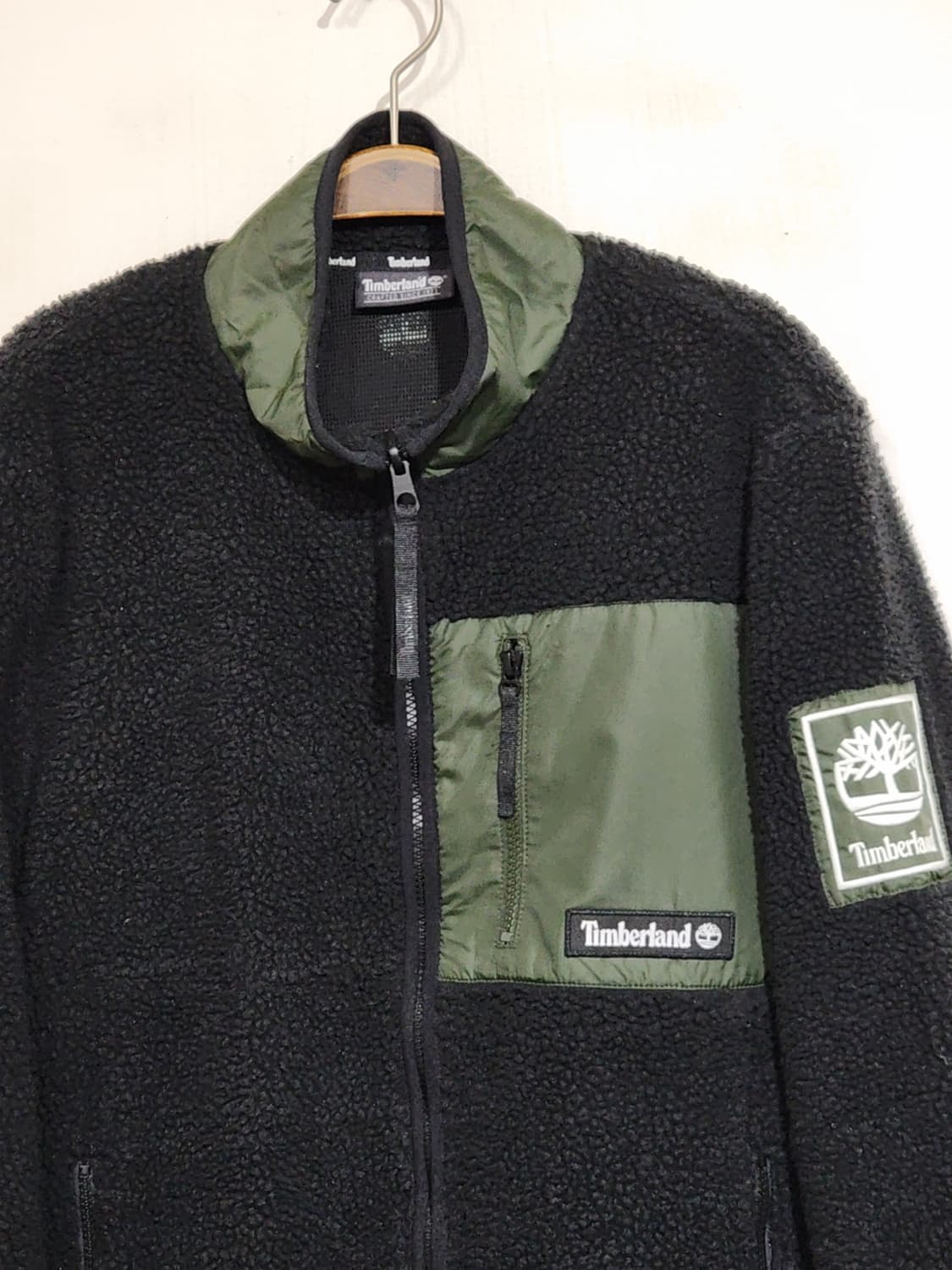 (M) 팀버랜드 플리스 점퍼 블랙 뽀글이 후리스 자켓  상품이미지2