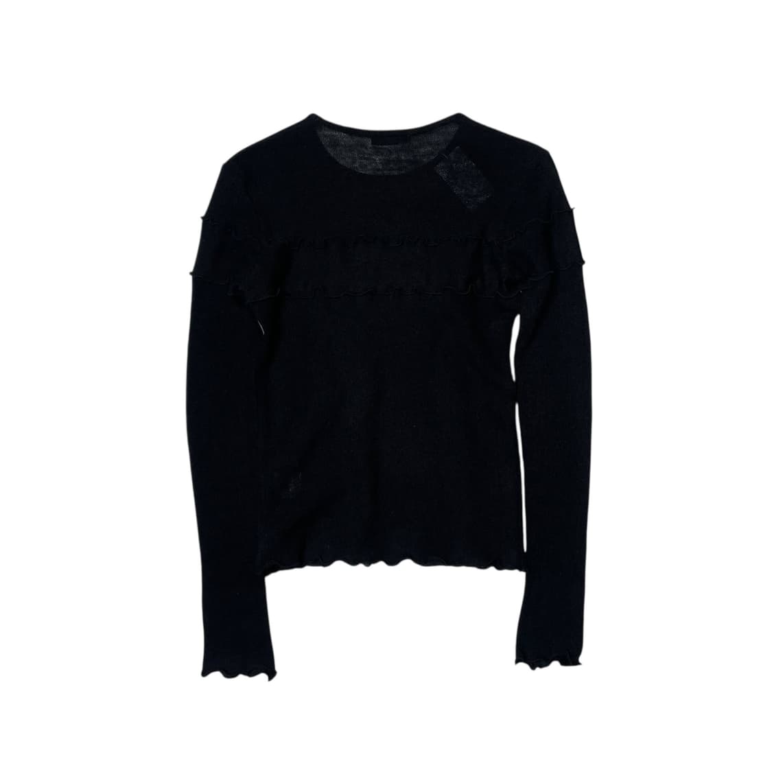 Y's 러플 디테일 울 100니트 상품이미지4