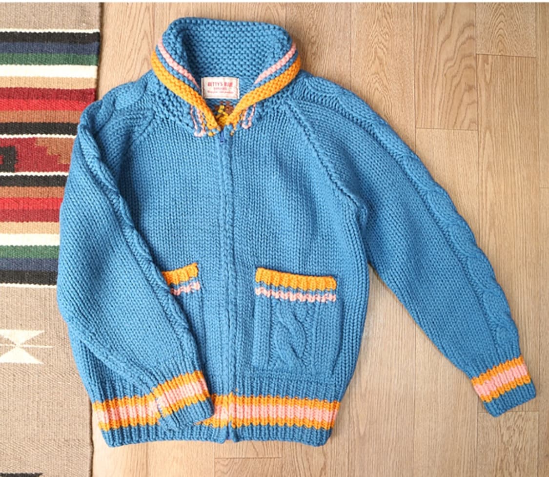 일본판 90S BETTY'S BLUE SHINJI ABE 코위찬 스웨터 상품이미지2
