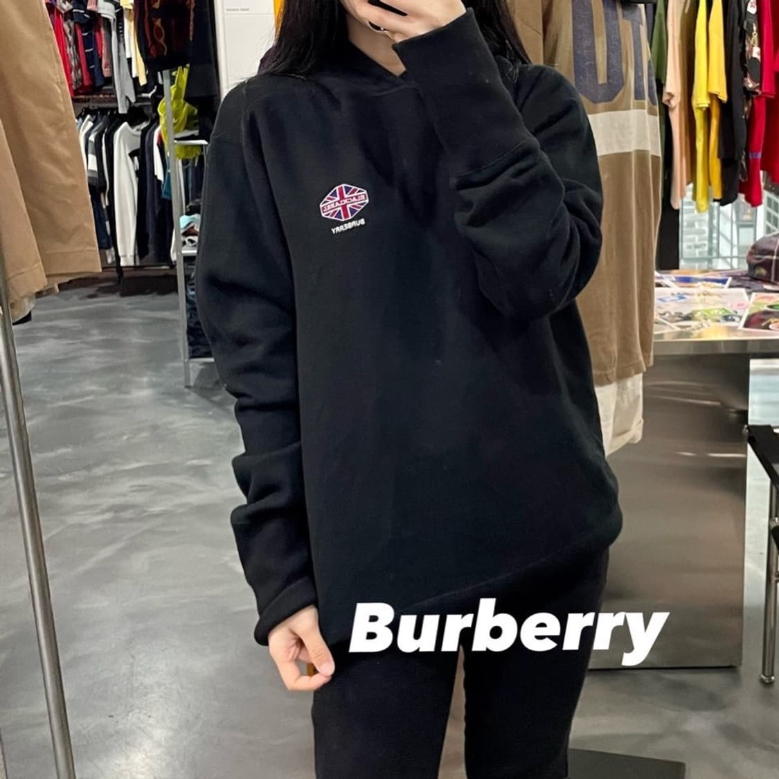 버버리 블랙라벨 베이짇 후드티 상품이미지1