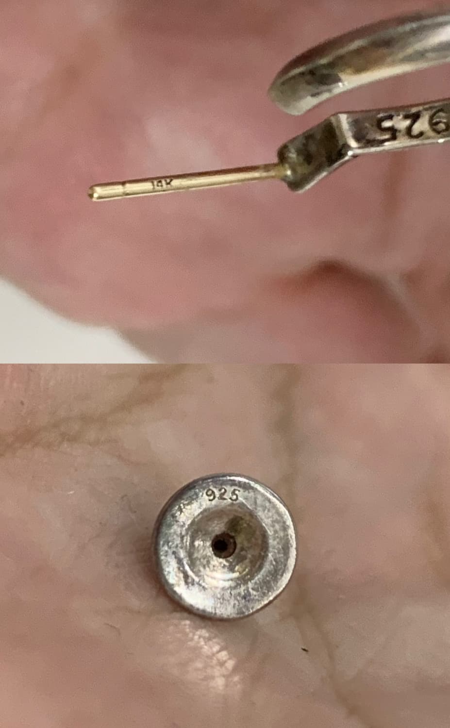 [OS] 크롬하츠 타이니 CH 크로스 후프 이어링 귀걸이 귀고리 상품이미지6