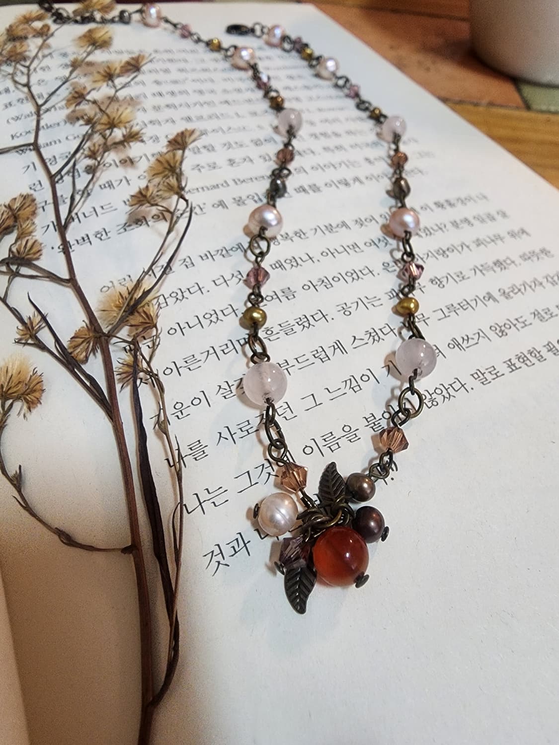 수공예 진주 원석 목걸이 상품이미지5