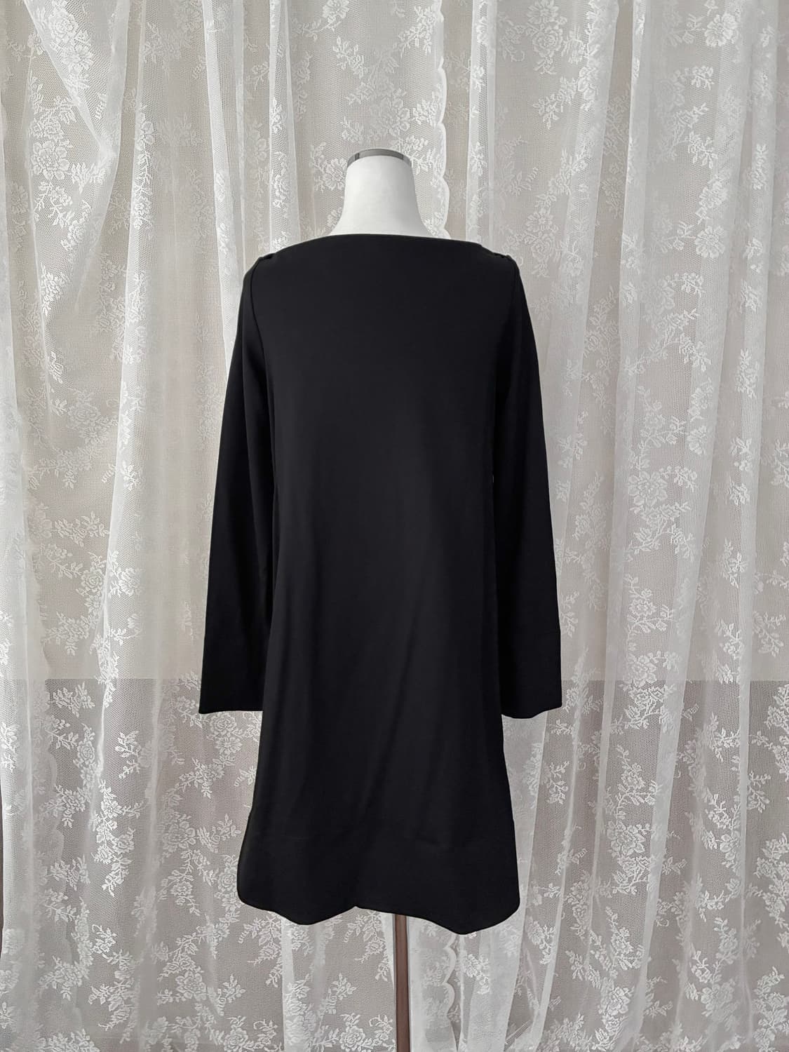 S) 코스 COS 보트넥 미디 원피스 블랙 상품이미지3