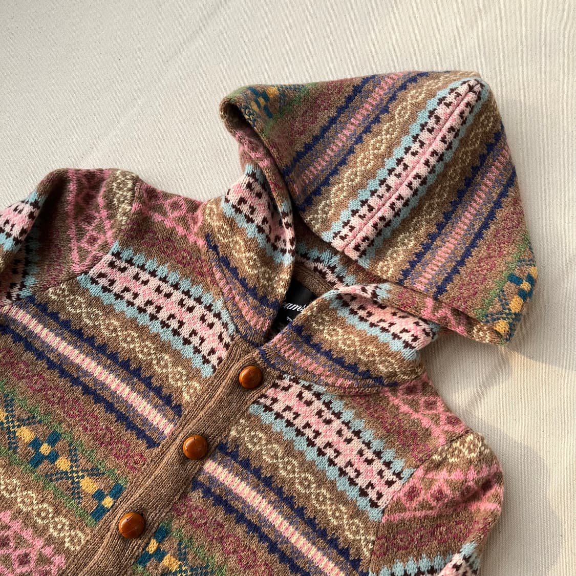 빔즈 보이 페어아일 니트 후드 자켓 상품이미지2