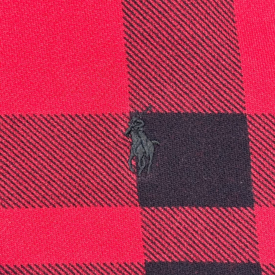 XL) 폴로 랄프로렌 레드 블랙 체크 후드티 상품이미지4