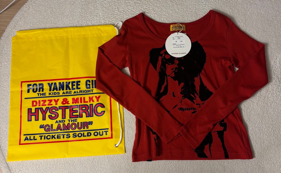 히스테릭글래머 smoke on the water 롱슬리브 레드 상품이미지5