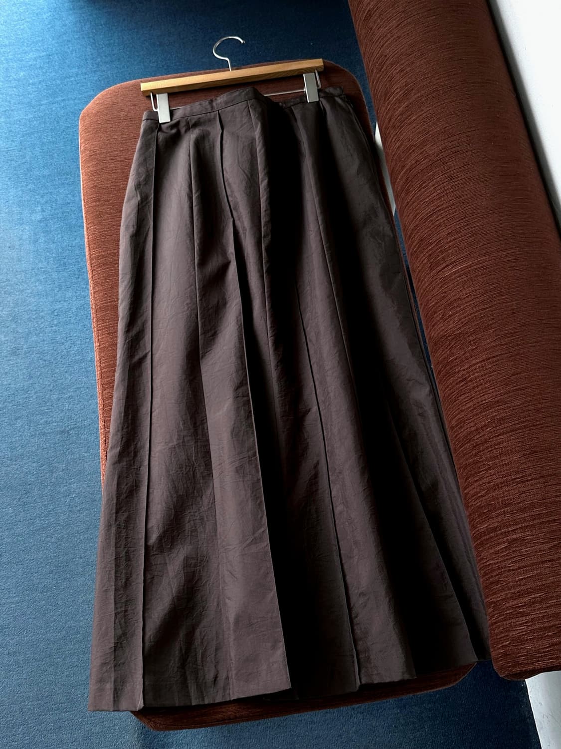 Washed nylon fabric design panel skirt 상품이미지4