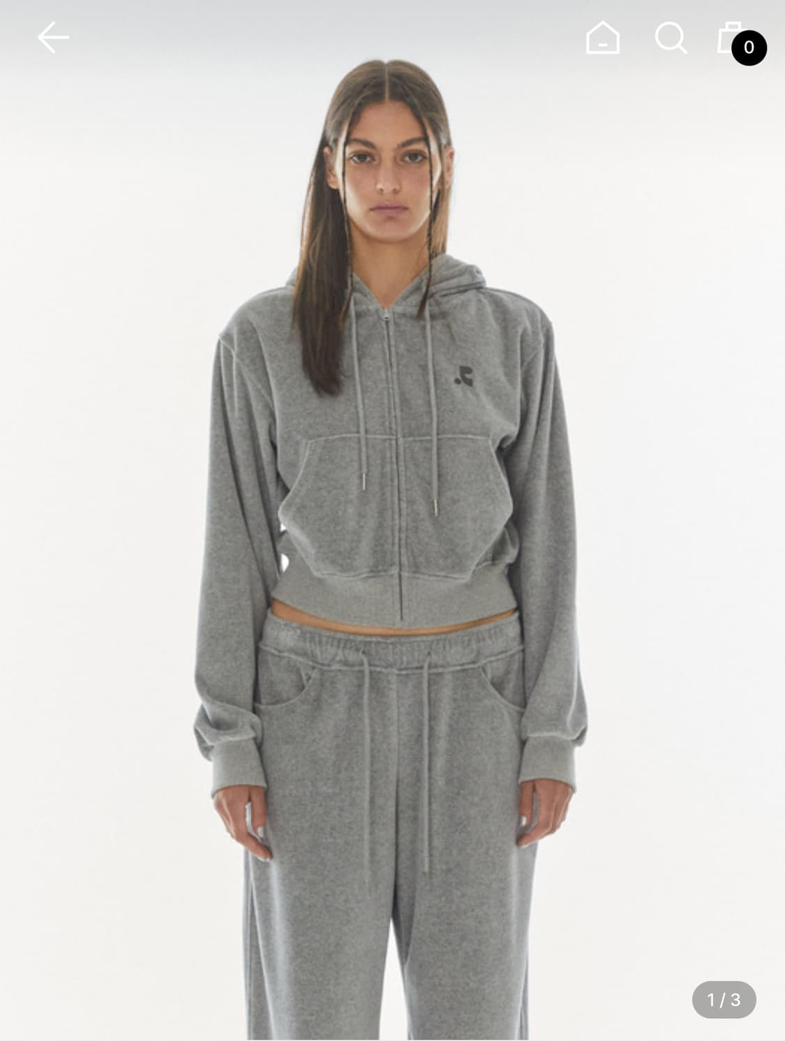 레스트앤레크레이션 벨벳 후드 집업 + 팬츠 세트 트레이닝 셋업 상품이미지1