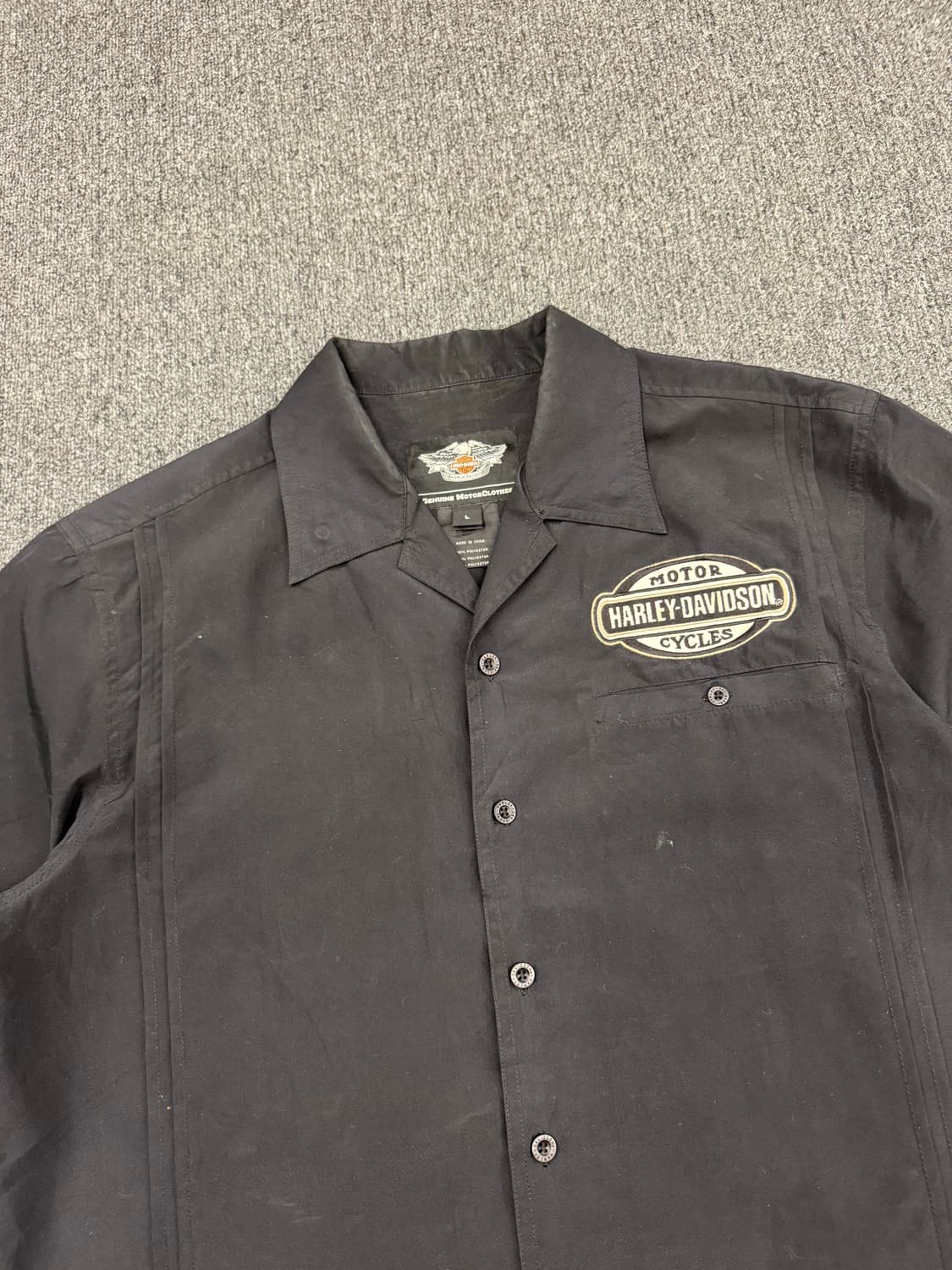 L)할리데이비슨 빈티지 자수 반팔셔츠 상품이미지3