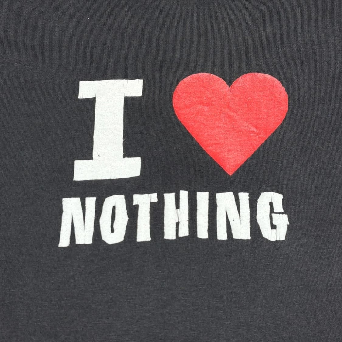 I ♥️ NOTHING Crack Printing T-Shirt 상품이미지4