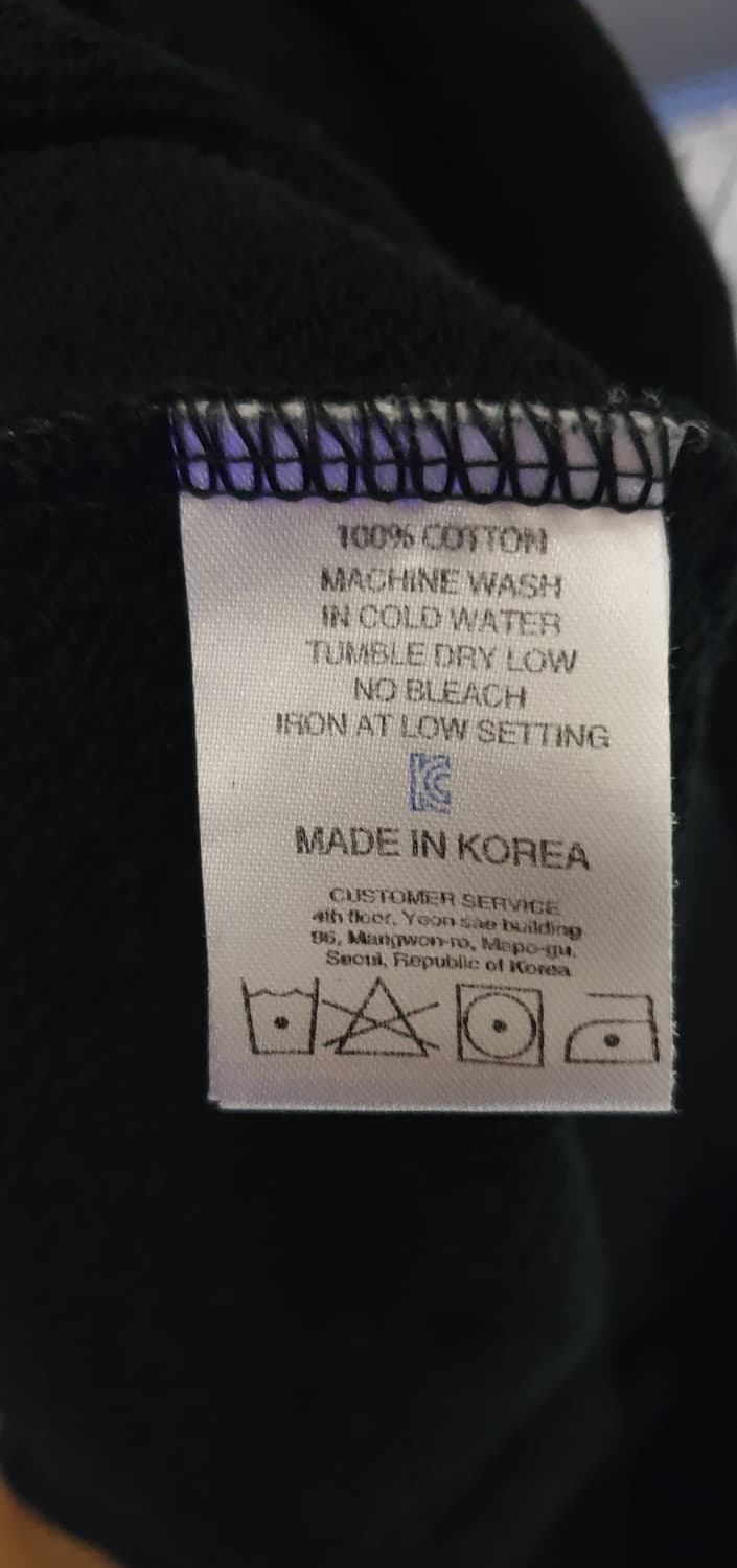 아임낫어휴먼비잉 빈티지 레터링 후드티 블랙 (XL) 상품이미지5