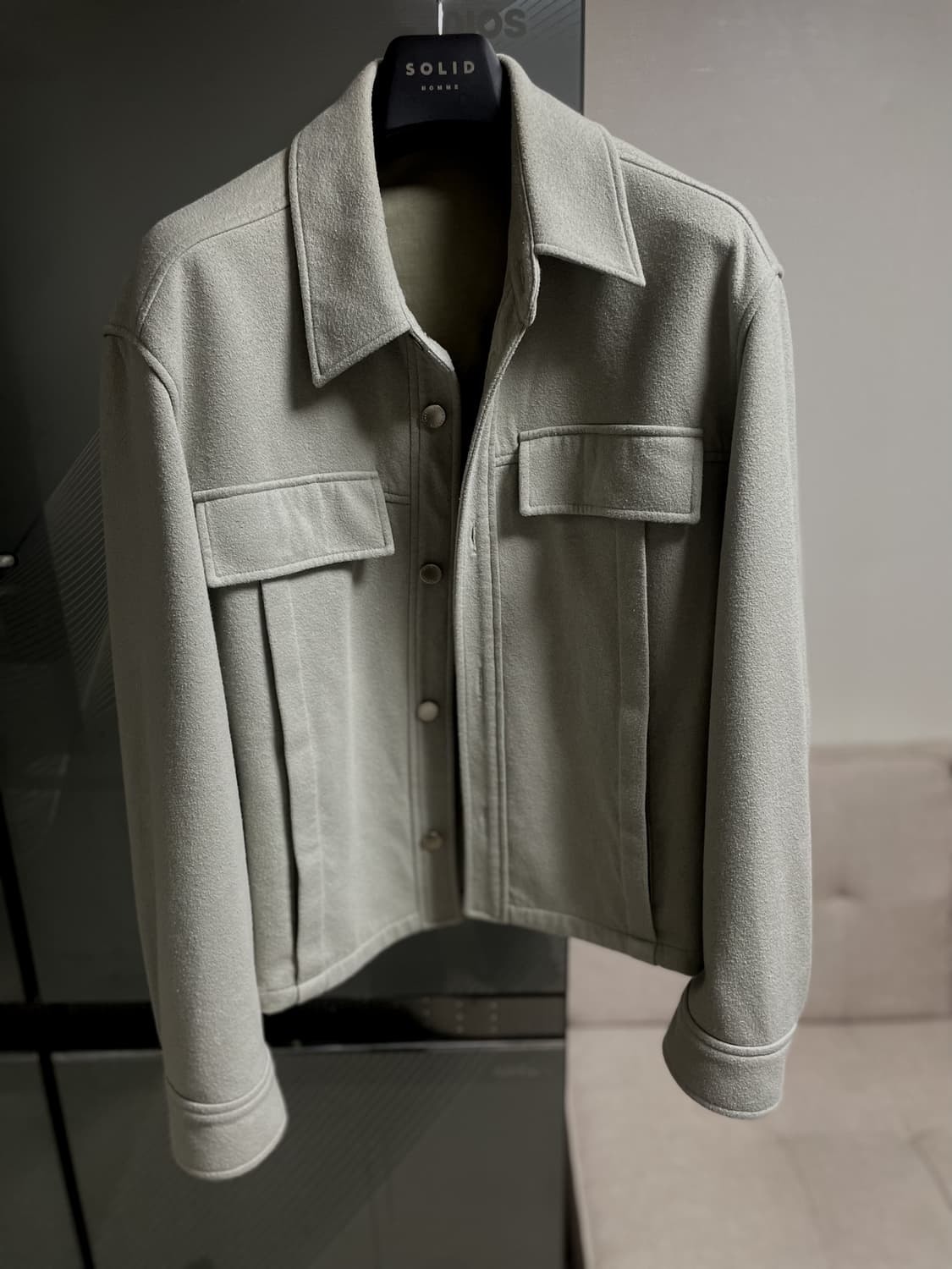 솔리드옴므 그레이 테리 크롭자켓 48 상품이미지1