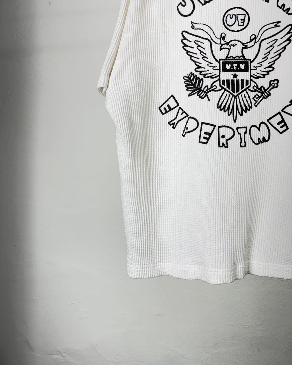 유니폼 익스페리먼트 화이트 와플 하프 티셔츠 상품이미지5