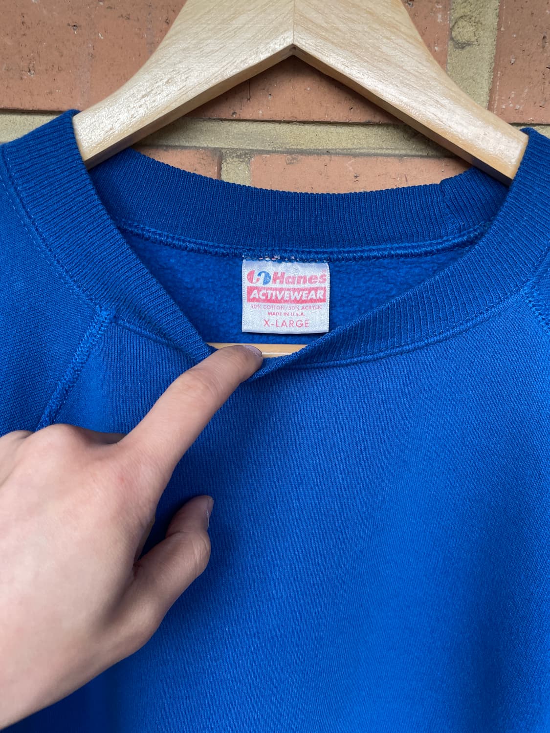 [XL] 90s Hanes USA 헤인즈 블랭크 스웻셔츠 크루넥 상품이미지2