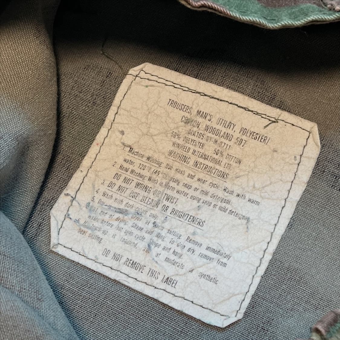 80s USA 믹리터리 빈티지 카모 우드랜드 카고 m65 상품이미지9