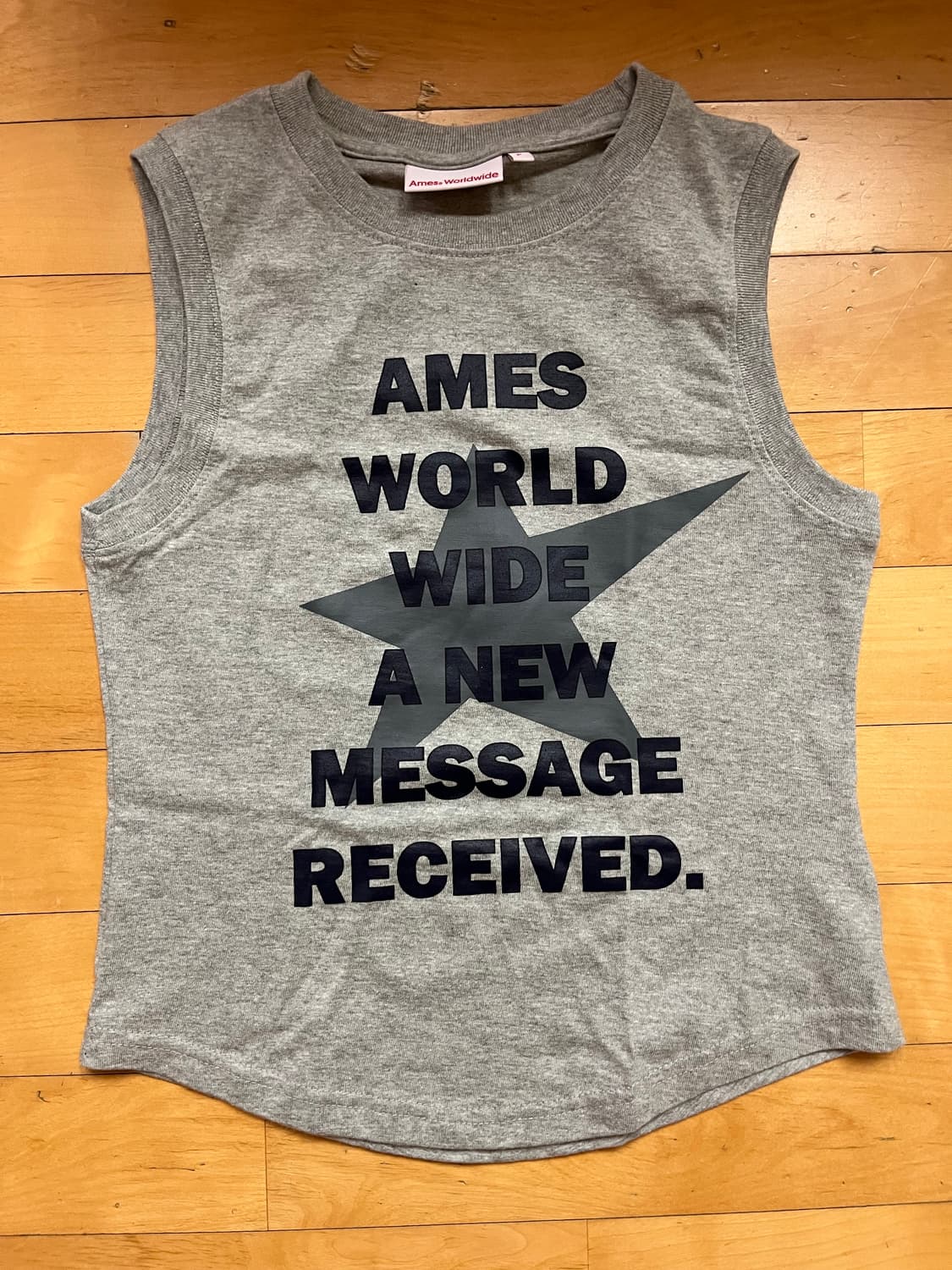 아메스 월드와이드 ROUND HEM SLEEVELESS TEE GREY 상품이미지3