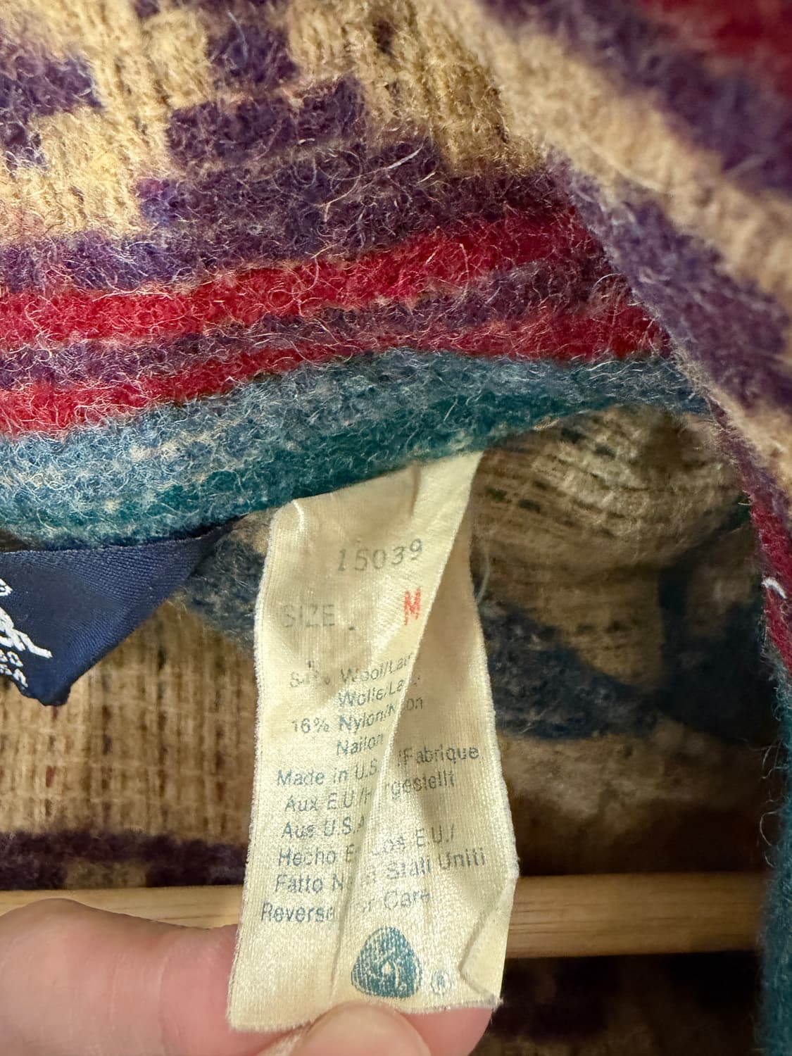 80's 울리치 나바호 패턴 울 자켓 상품이미지6