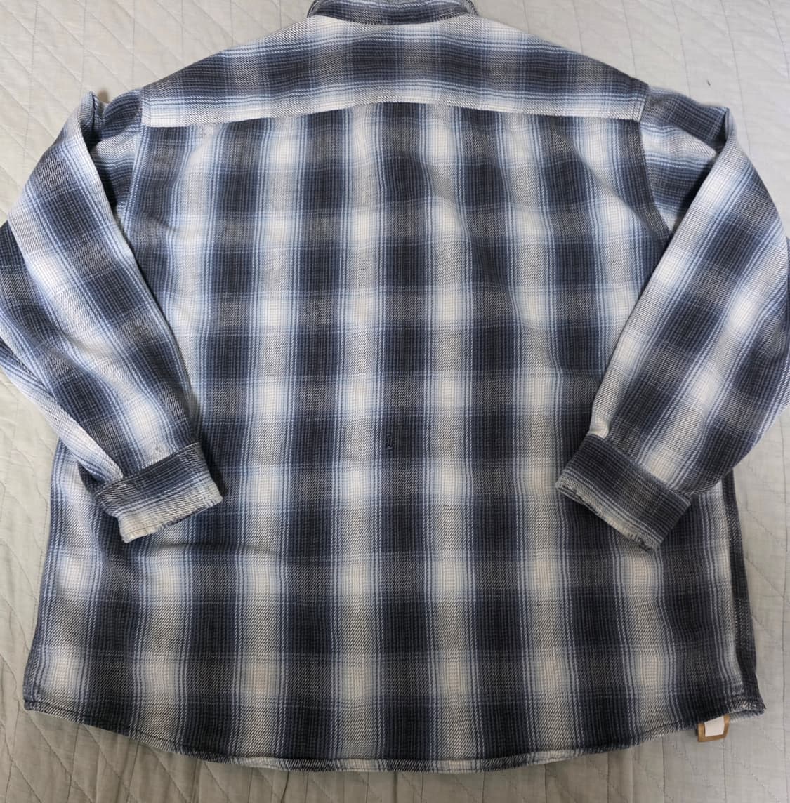 [XL] 00s 세인트 존스 베이 빈티지 플란넬 체크 셔츠 화이트/블랙 상품이미지5