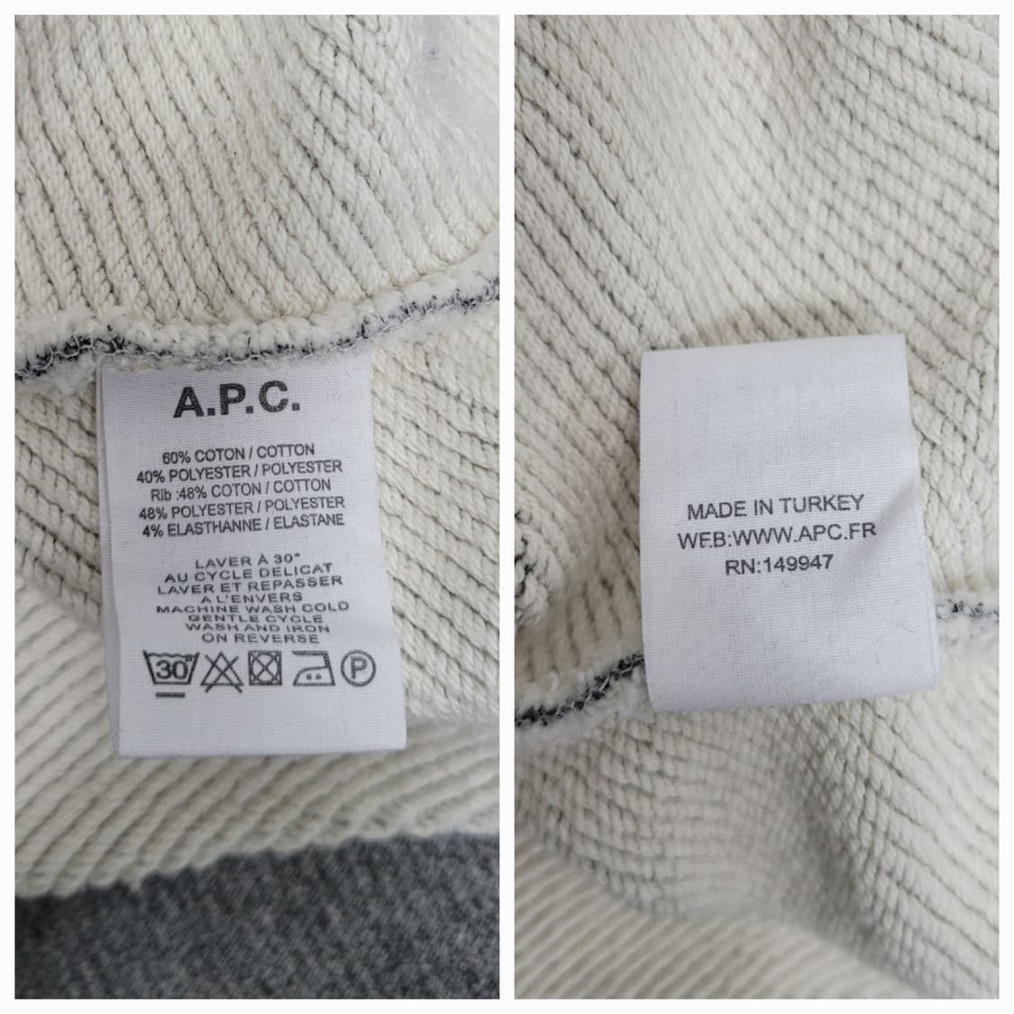 A.P.C. 아페쎄 스웻셔츠 맨투맨 / 남 L 
 상품이미지8