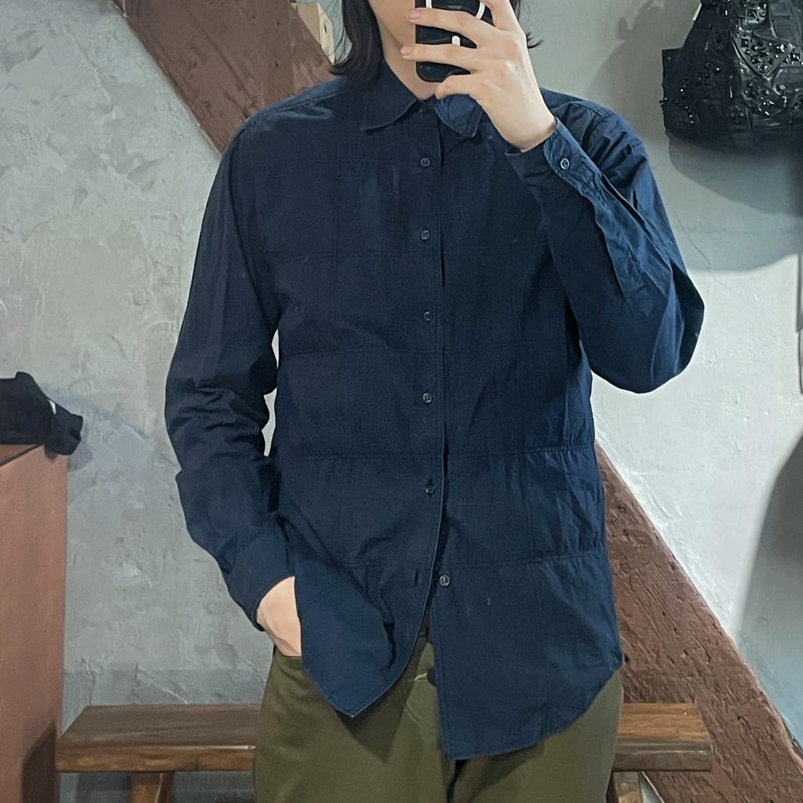 케이시 비달렝크 그리드 스티치 셔츠 상품이미지2