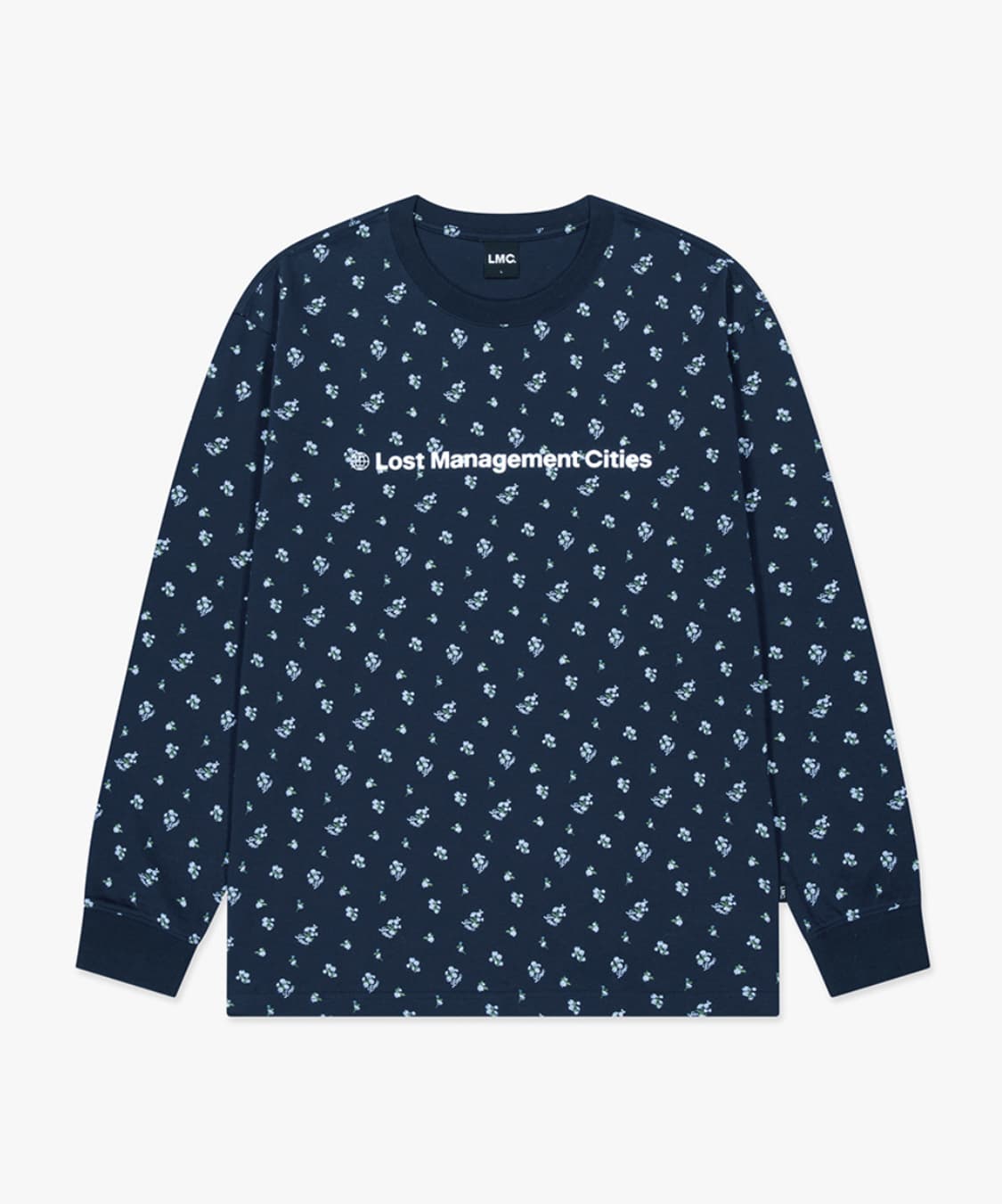 Lmc long slv tee flower navy m 플라워 롱슬리브 상품이미지2