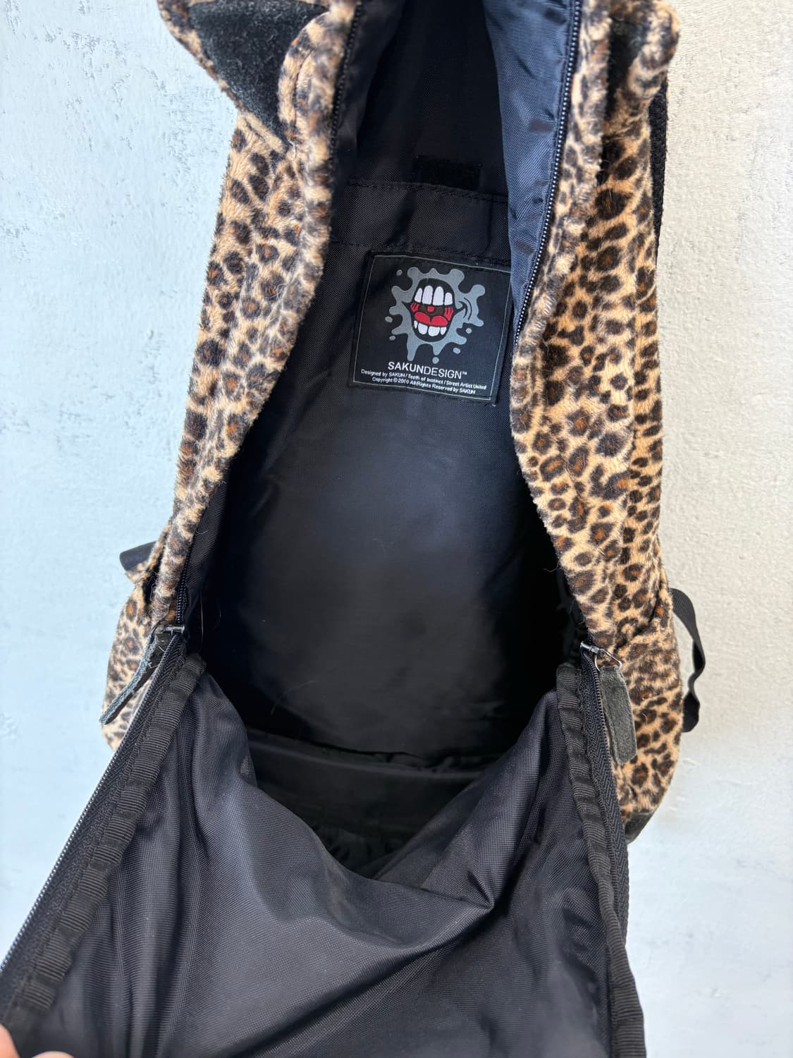사쿤 올드스쿨 y2k 레오파드 백팩 상품이미지7