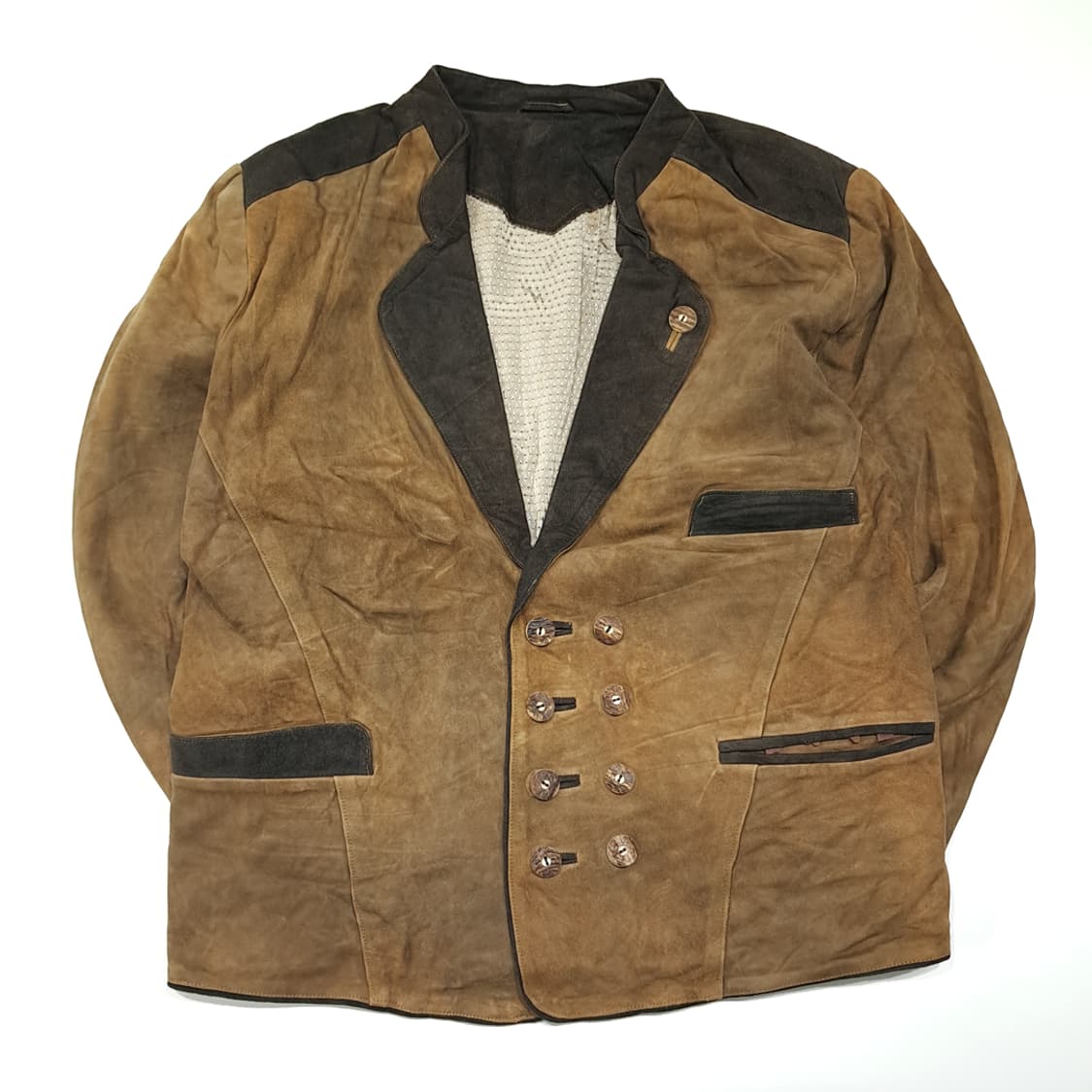 CL337 XL 80s 독일판 스웨이드 티롤리안 투톤 자켓 아우터 상품이미지1