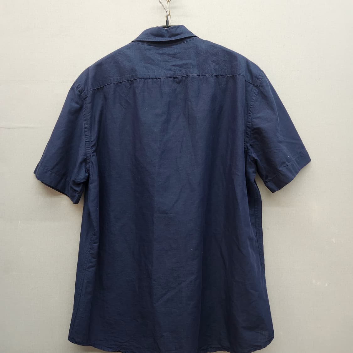 헤지스 로고자수 린넨혼방 반팔셔츠 110(XL) 상품이미지4
