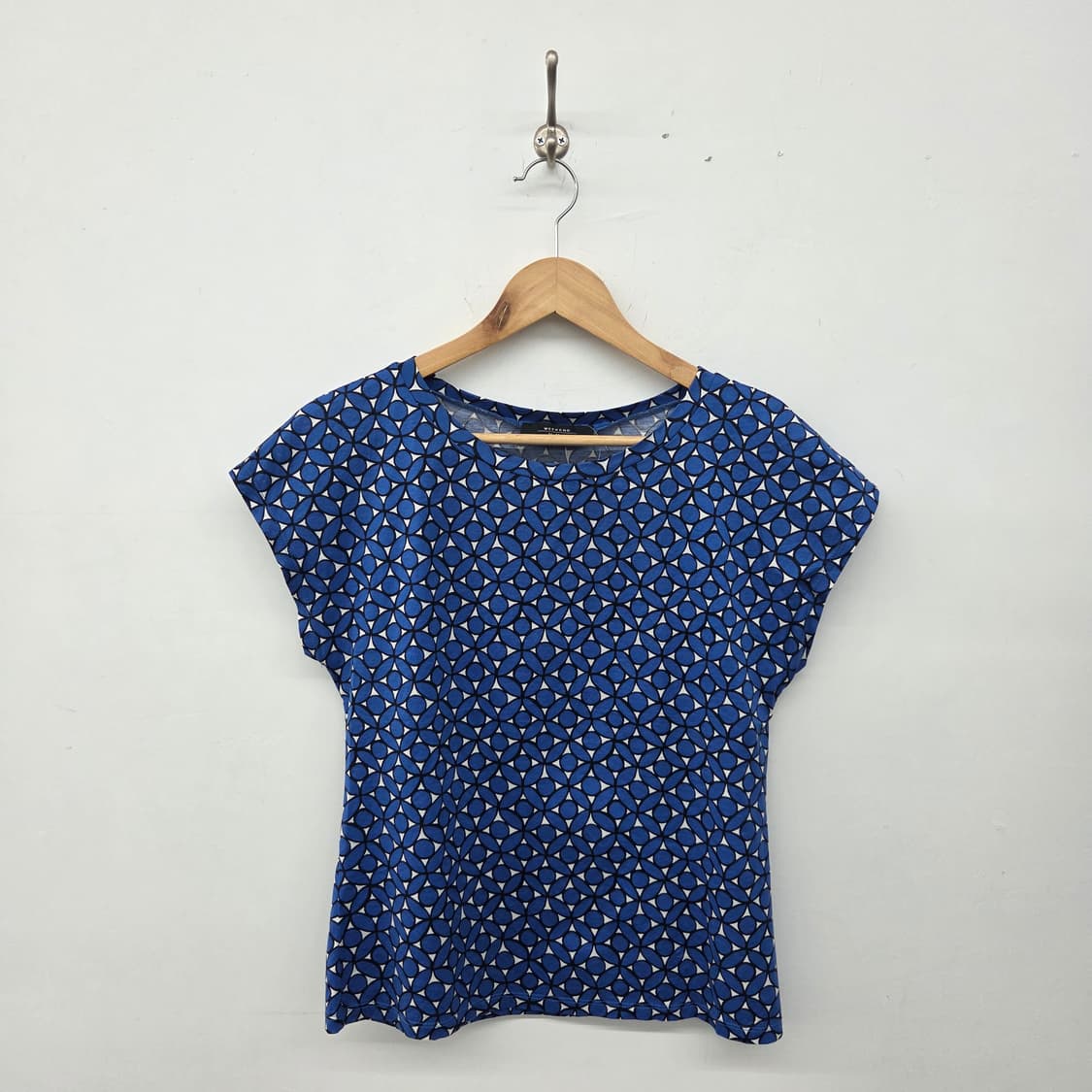 Max mara 막스마라 블루 패턴 반팔 티셔츠여s 상품이미지1