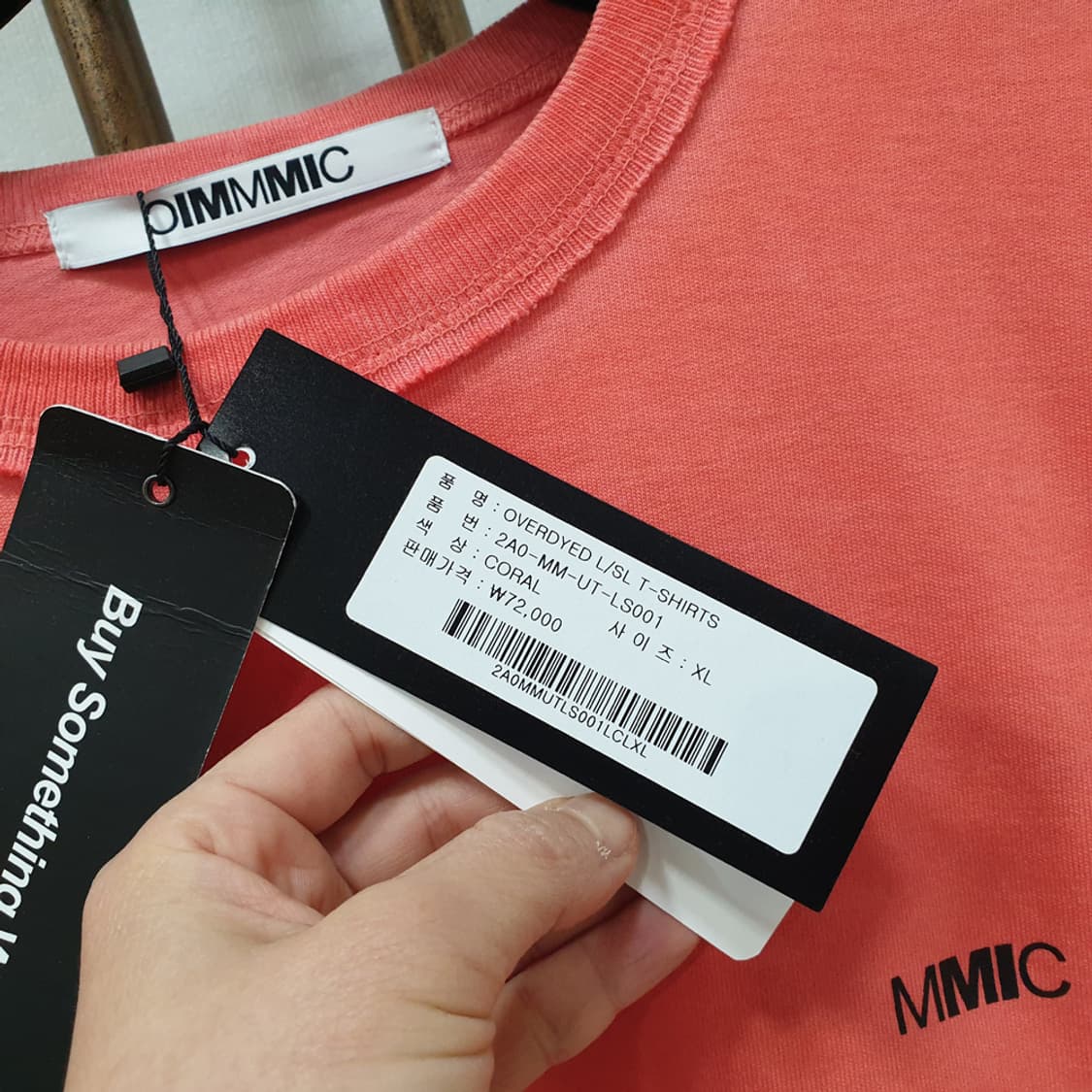 MMIC 오버핏 가먼트다잉 슬리브티 XL 상품이미지4